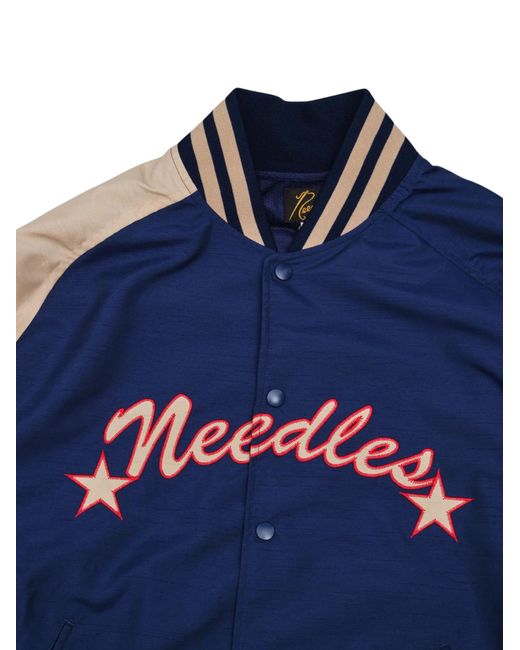 Needles Blue Stadium Jacket for men