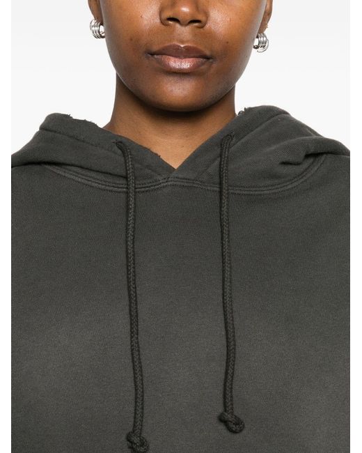 Golden Goose Deluxe Brand Black Cotton Cropped Hoodie