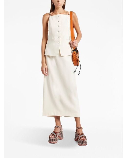 Staud White Smith Skirt