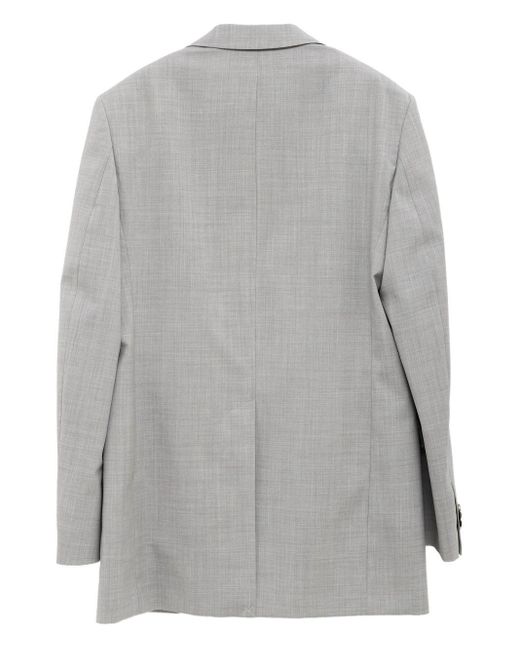 Loewe Gray Wool Single-Breasted Jacket for men