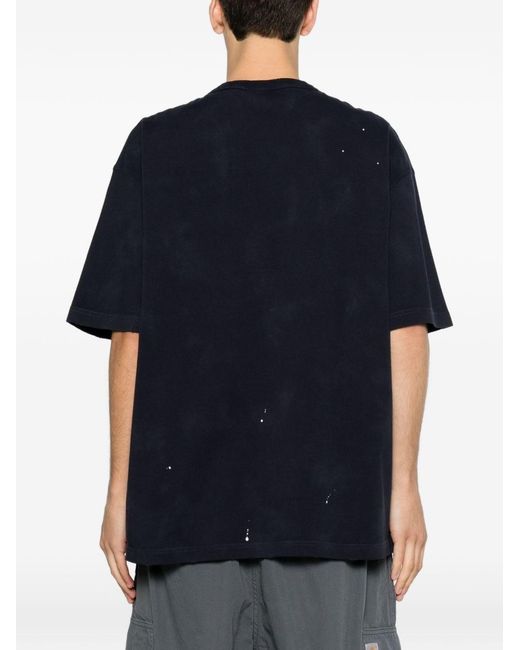 Carhartt Blue Logo Cotton T-Shirt for men