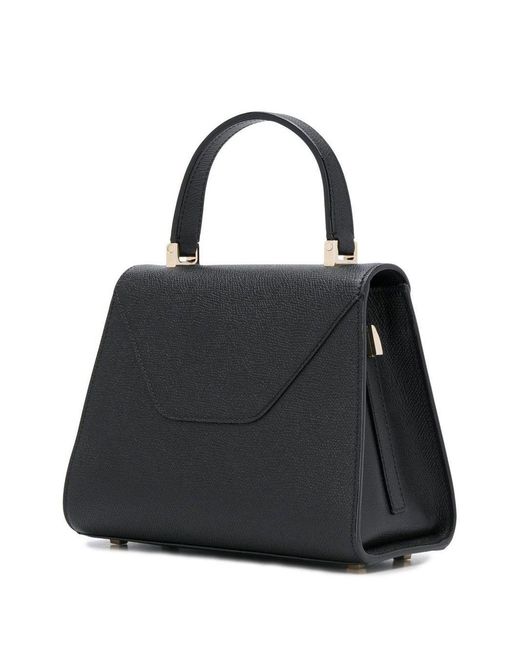 Valextra Black Iside Mini Leather Handbag