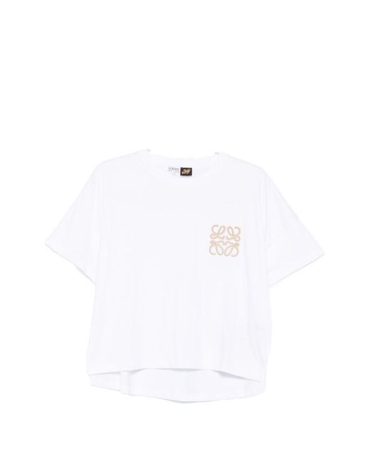 Loewe White Paula's Ibiza Logo Cotton T-Shirt