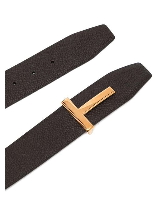 Tom Ford Black Leather Belt for men