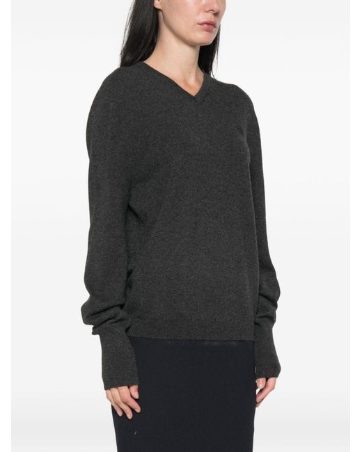 Gucci Black Cashmere V-Necked Sweater