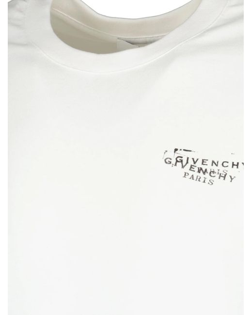 Givenchy White Logo Cotton T-Shirt for men