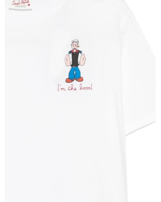 Mc2 Saint Barth White I'M The Boss T-Shirt for men