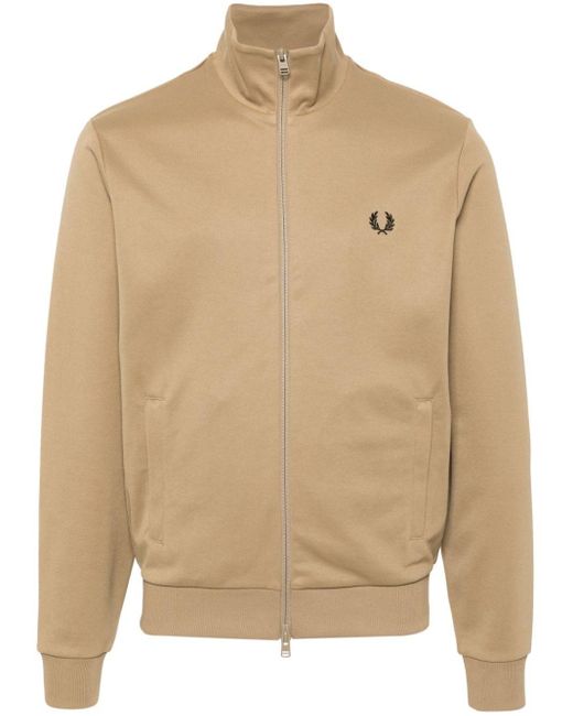 Fred Perry Natural Embroidered-logo Sport Jacket for men