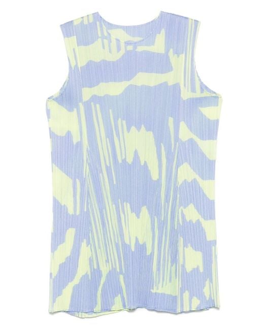 Pleats Please Issey Miyake Blue Midi Tunic