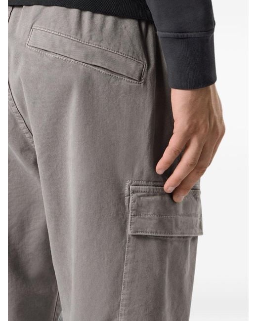 Stone Island Gray Cotton Cargo Trousers for men