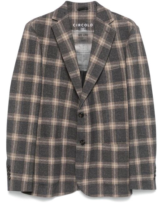 Circolo 1901 Gray Cotton Single-Breasted Jacket for men