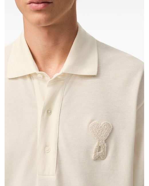 AMI White Polo Ami De Coeur for men