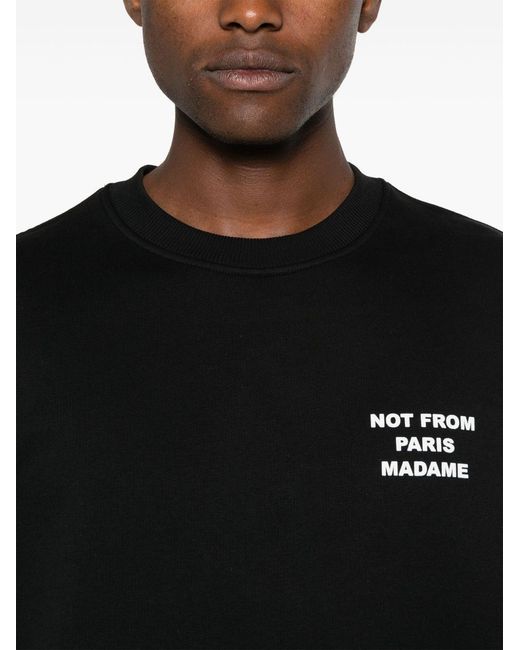 Drole de Monsieur Black Slogan Sweater for men