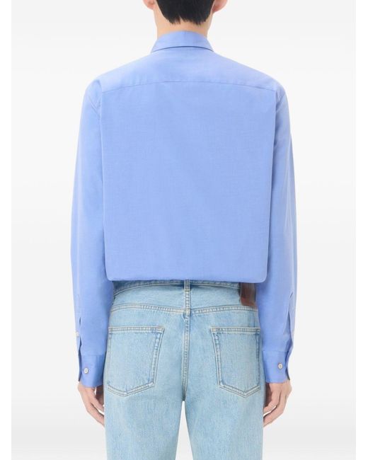 Valentino Blue Vgold Cotton Shirt for men
