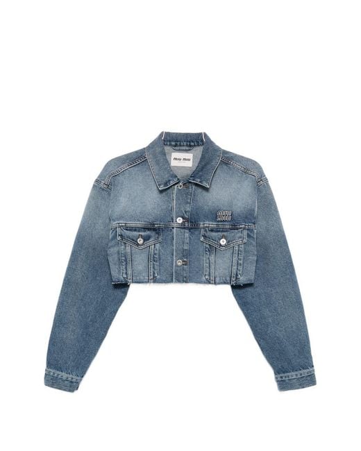 Miu Miu Blue Denim Cotton Jacket