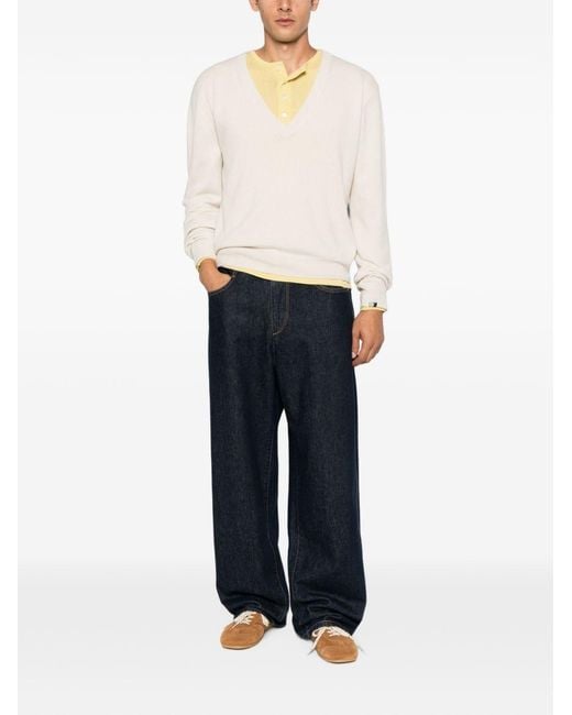 Extreme Cashmere White Cashmere Crewneck Sweater