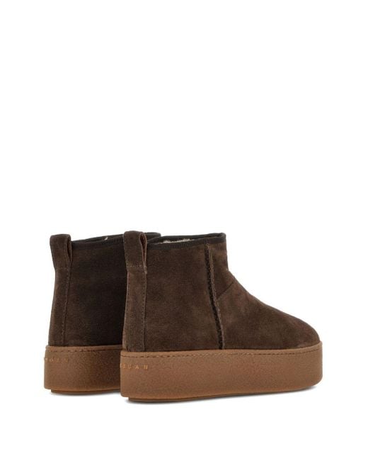 Hogan Brown Suede Ankle Boots