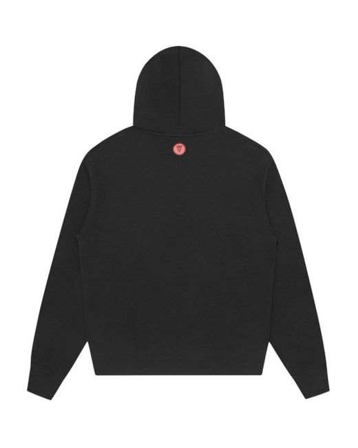 ICECREAM Black Running Dog Popover Cotton Hoodie for men