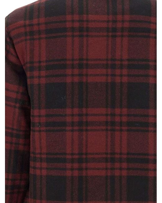 Filson Red Spokane Insulated Checked Jacket for men