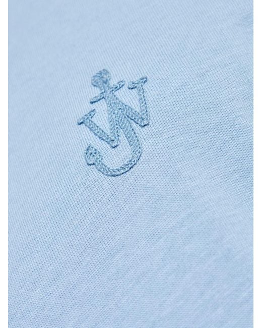 J.W. Anderson Blue Short-Sleeve T-Shirt With Logo for men