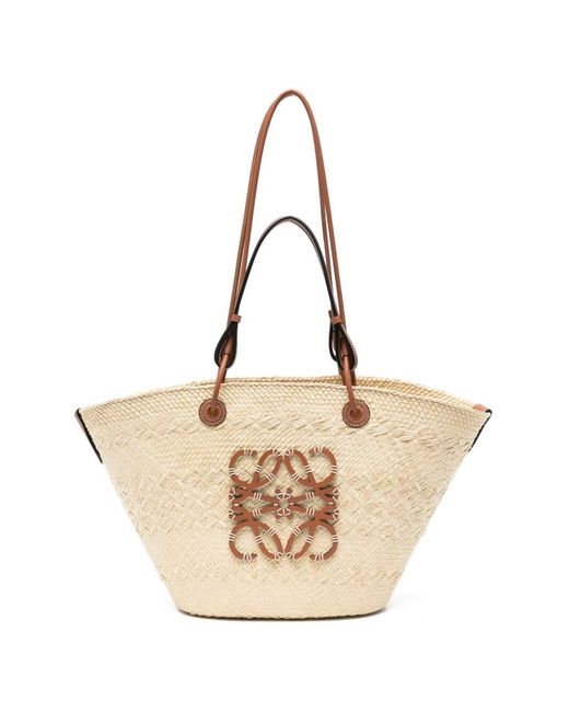 Loewe Natural Anagram Rafia Medium Tote