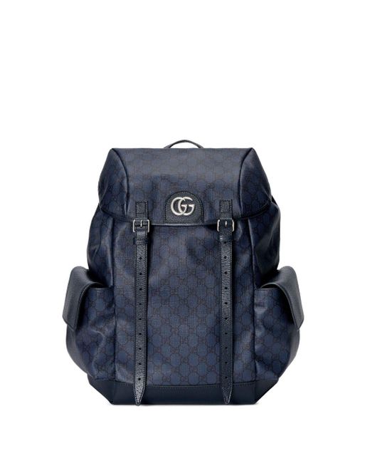 Gucci Blue Medium Ophidia Canvas Backpack for men