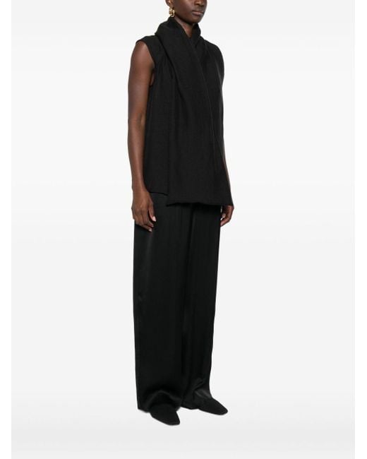 Totême  Black Scarf Blouse