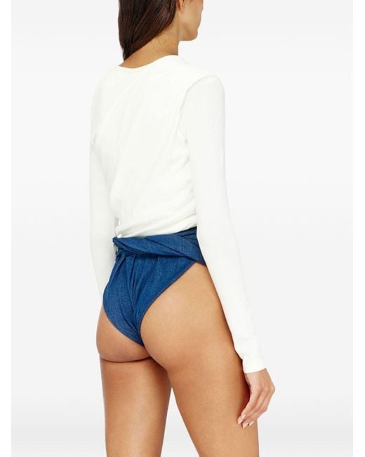DIESEL White Cotton Cropped Top