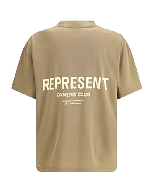 Represent Natural T-Shirt With Logo for men