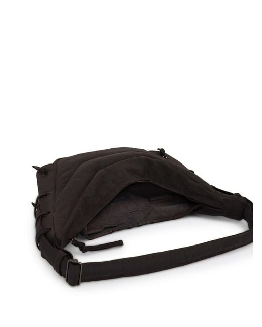 Lemaire Black Soft Game Small Nylon Shoulder Bag