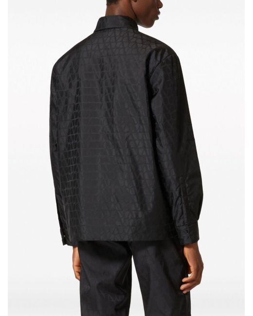 Valentino Black Toile Iconographe Nylon Padded Jacket for men