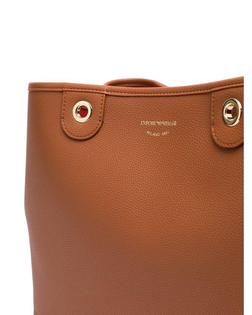Emporio Armani Brown Myea Medium Shopping Bag