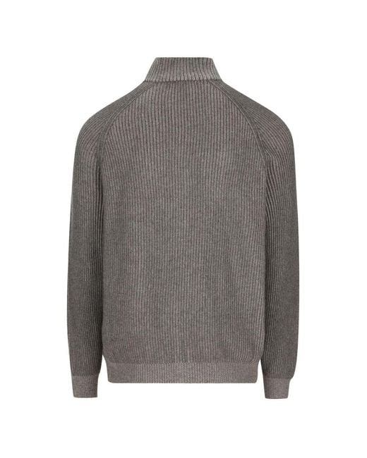 Brunello Cucinelli Gray Cashmere Cardigan for men