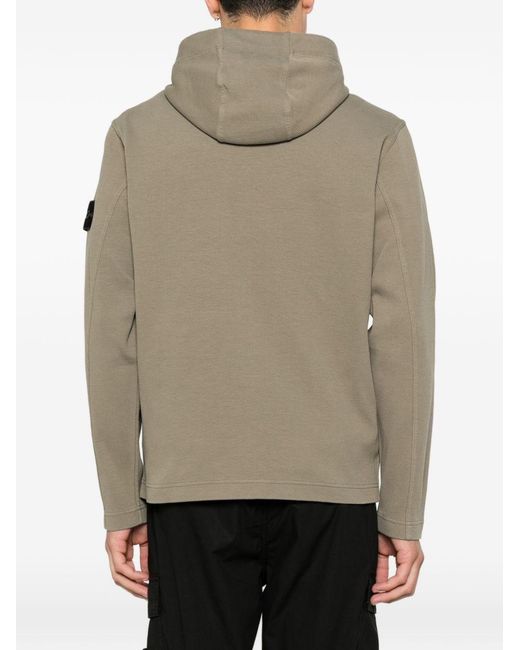 Stone Island Brown Cotton Hoodie for men