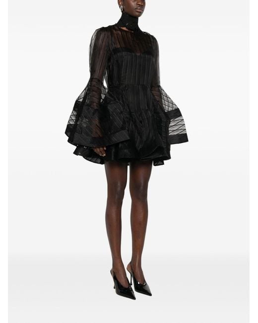 Zimmermann Black Valiant Silk Mini Dress