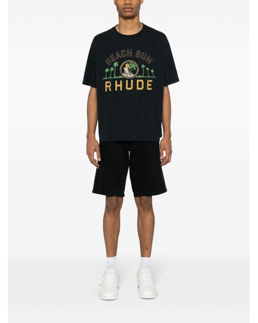 Rhude Black Palmera T-Shirt for men