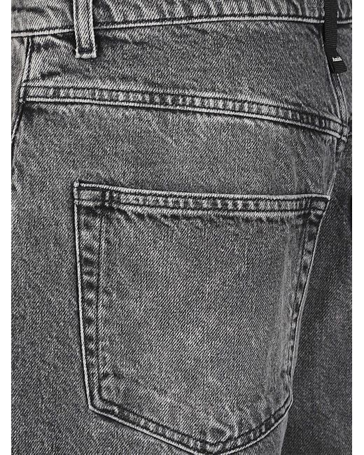 AMISH Gray Jeans With Logo for men