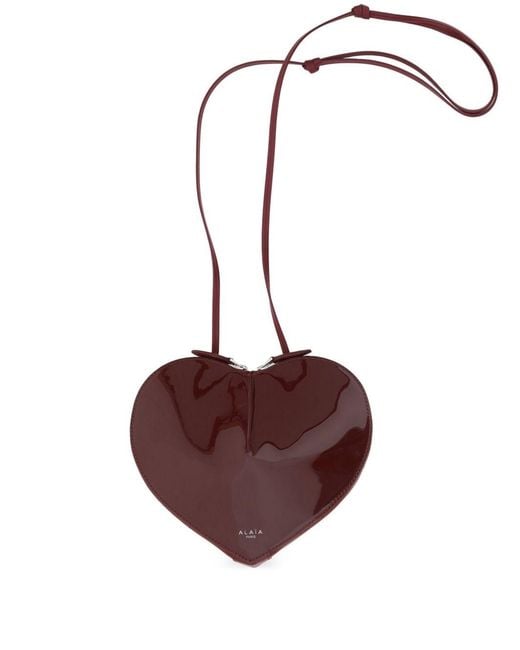 Alaïa Brown Le Coeur Leather Crossbody Bag