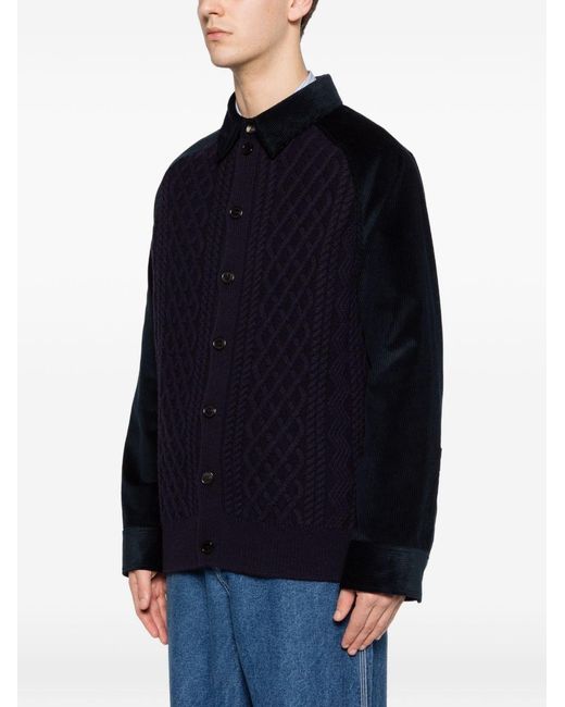 Loewe Black Knitted Cotton Overshirt for men