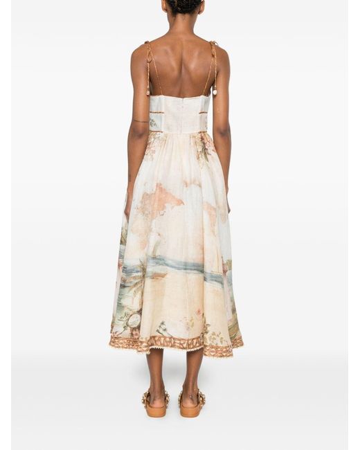 Zimmermann White Mahon Linen Picnic Dress