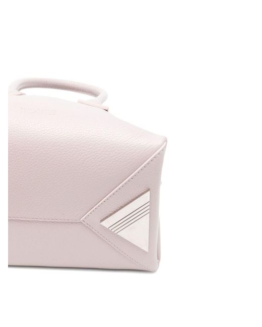 The Attico Pink La Passeggiata Mini Leather Shoulder Bag