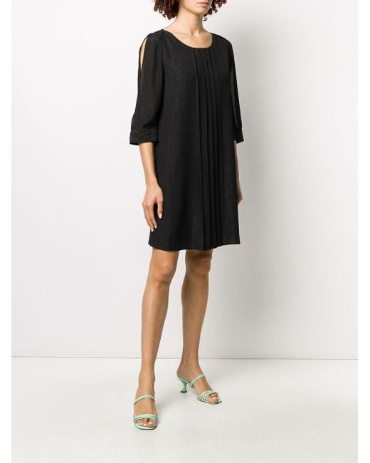 Emporio Armani Synthetic Slit Sleeve Shift Dress in Black - Save 18% - Lyst