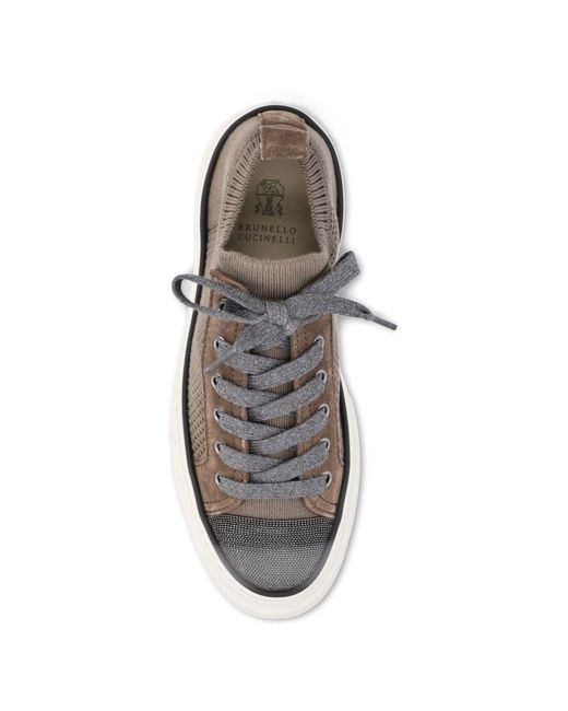 Brunello Cucinelli White Leather Sneakers
