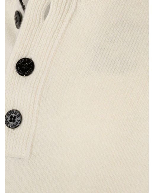 Stone Island Natural Wool Turtleneck Sweater for men