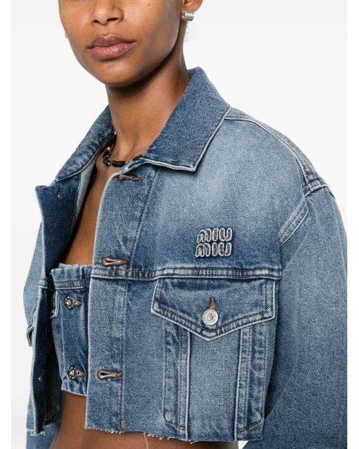 Miu Miu Blue Denim Cotton Jacket