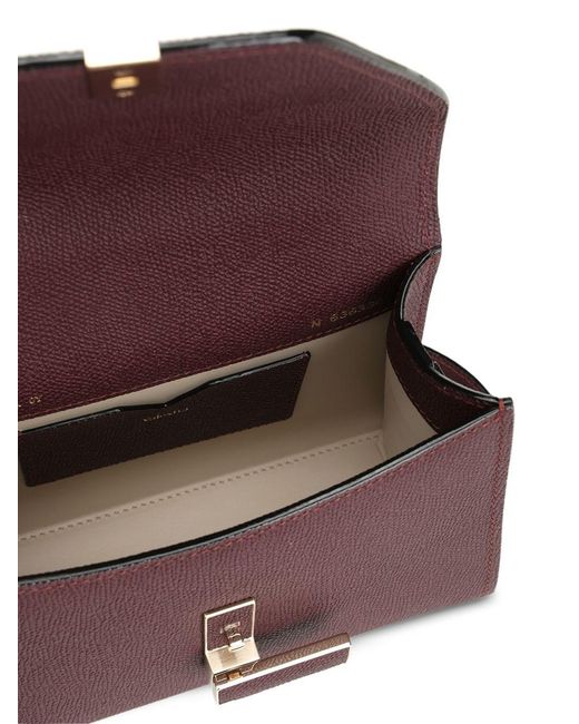 Valextra Purple Iside Micro Leather Handbag