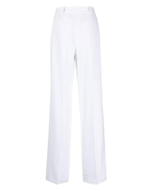 MICHAEL Michael Kors White Wide Leg Tailored Trousers