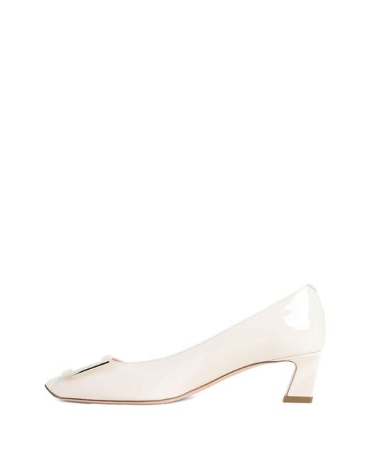 Roger Vivier Pink Trompette Leather Pumps