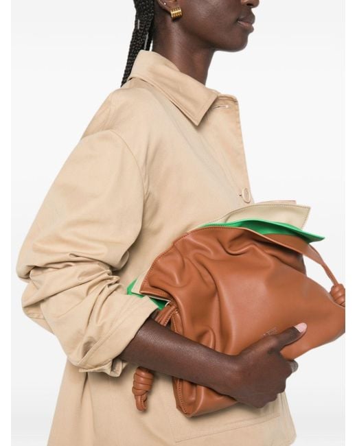 Loewe Brown Flamenco Medium Leather Clutch