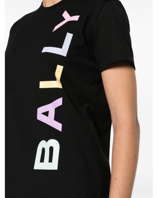 Bally Black Logo Organic Cotton T-Shirt